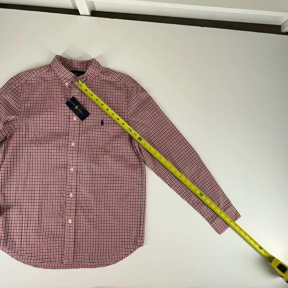 Ralph Lauren Long Sleeve Gingham Button Down‎ Casual Shirt Boys XL (18-20) NWT